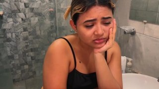 Insecure stepsister over her small breasts ends up having sex with her stepbrother