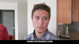 Stepmom banged by stepson while cooking for stepdad