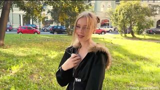 Shy Stranger Cheated on Her Boyfriend for Money and a Big Dick