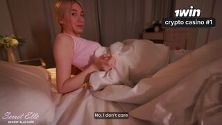 No Penetration: Stepsis Catches Me Jerking in Shared Bed! Rubs Clit on My Coc...