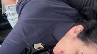 She suck his dick and his balls in the same time