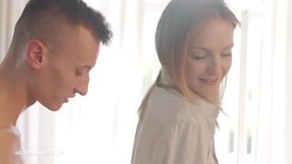 Beautiful Girl with Perfect Tits Belle Claire getting Fucked in the Kitchen
