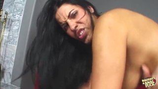 A butt plug is nice, but a hard cock inside her tight asshole is better