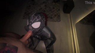 Young Spider Woman Lost and Sucks Cock Anal