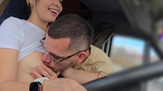 I picked up my favorite Uber client without a bra