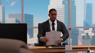 Young CEO interrogates his thick Jewish Secretary