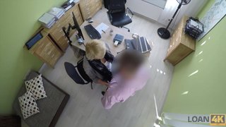 LOAN4K. Amazing charmers figure makes the bank worker horny and hard