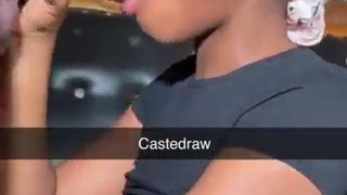 Pretty naija babe sucking huge cock