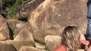 She sucks and fucks in the ass in front of everyone