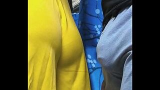 Almost Caught In a Bus When a Dirty Stranger CUM In Her Hand