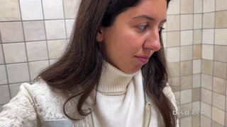 Real Porn Casting in A Public Toilet of a Shopping Mall