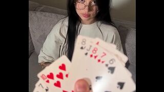 Showed her the trick and she showed her Throat skills