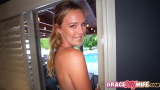 Black Stud Lick and Kiss Horny Hotwife Hole in Front of Her Husband
