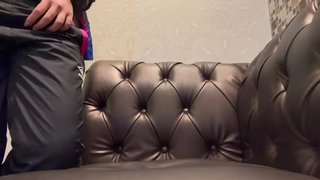 After exercising, I sweated a lot and had a sticky masturbation session.