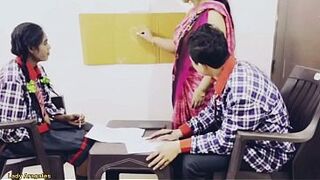 Desi young slim cute girl sex xxx porn video threesome beauty fucked group sex !