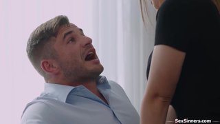 My boss left me alone in my office with her COCK HUNGRY TEEN