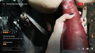 PERVERSE FAMILY LIVE - Anal Stretching With Massive Dildo