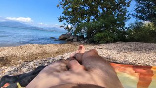 I Got Completely Naked on the Beach and Jerked Off While a Hot Girl Watched