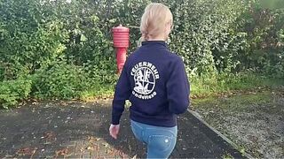 Blonde Witch - Firefighter Intern PUBLIC Creampie BONUS CREAMPIE