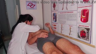 Erection in front of the nurse