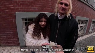 HUNT4K. Please, film how your Girlfriend Sucks a Stranger's Dick