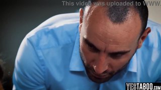 Helpless petite blonde MILF gets pounded by a cunning mature stud