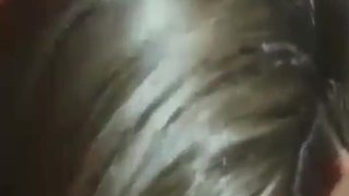 sucking the huge cock of the 18-year-old newbie