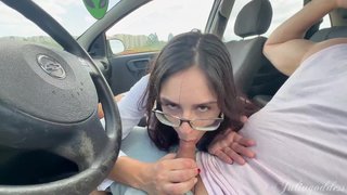 I Got Caught Giving "therapy" in His Car.. in Public