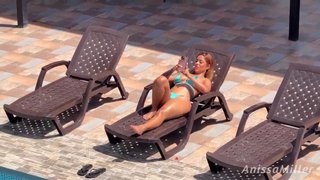 I can't believe it, my stepson is masturbating while I sunbathe.