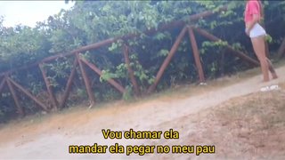 Risky masturbation in public in the park with a hard-on for a stranger!