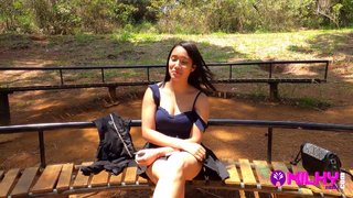 Lia Ponce has just broken up with her crush and is not wasting time to earn money and suck cock