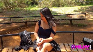 Lia Ponce has just broken up with her crush and is not wasting time to earn money and suck cock