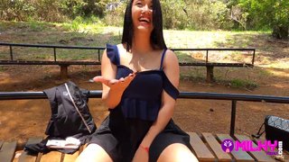 Lia Ponce has just broken up with her crush and is not wasting time to earn money and suck cock