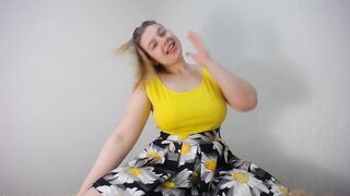 virgin girl cums hard after dancing in beautiful dress