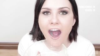 PremiumBukkake - Deborah Lapiedra swallows 68 huge mouthful cumshots