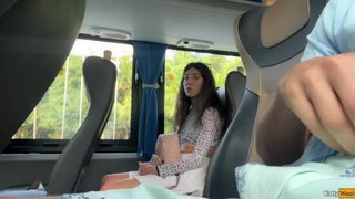 Public Bus Handjob to Climax