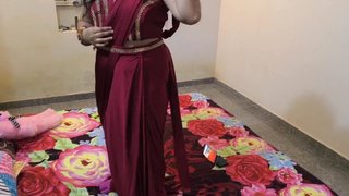 Hardcore chudai non stop red saree