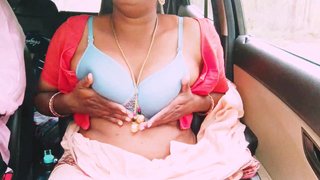 Indian maid car sex Telugu dirty talks.