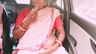 Indian maid car sex Telugu dirty talks.