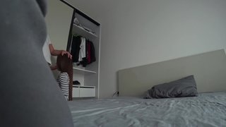 Wife And Family Friend, Having Fun On The Double Bed, while Her Husband Is At Work! Real Cheating