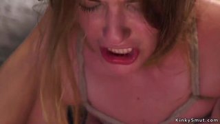 Babe with huge ball gag fucked bdsm