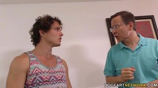 Cuckold step brother and dad watch Lana Rhoades takes BBC