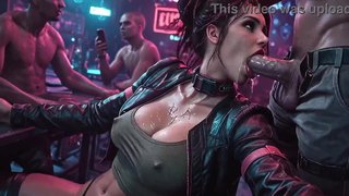 AI-generated Panam Palmer gets pounded in public at the bar