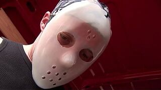 Hitchhiker Sarah Rose is a free use slut for two masked strangers