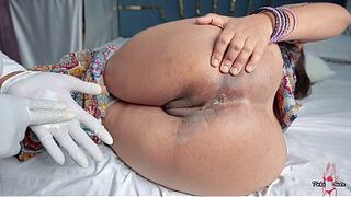 Asshole Checkup- "Dr. sahab Auzaar dalo gand me", Dr. fucked Pussy of Indian Patient from behind.