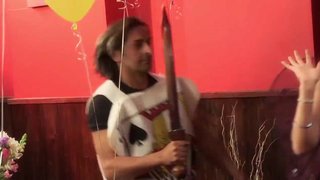 Cosplay Orgy Turns Into Cum Swapping Tongue Fencing