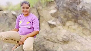 Cute school gril fuck her tight pussy in jungle outdoor xxx video, viral mms