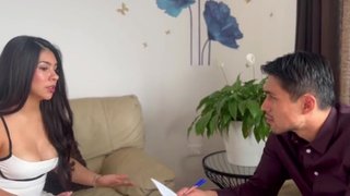 Elizabeth Marquez gives her buttocks to her boss so he won't fire her
