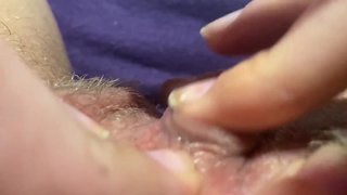 Huge clitoris rubbing and jerking orgasm in extreme close up masturbation