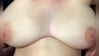 Big busty thot bouncing her tits